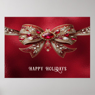 Poster Red Bow Holiday