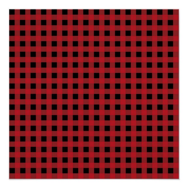 Poster Red Buffalo Plaid Holiday (Devant)