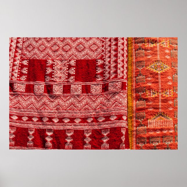 Poster Red carpet at market (Devant)