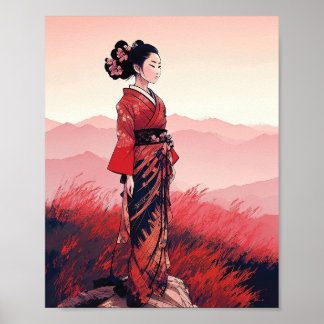 Poster Red Geisha