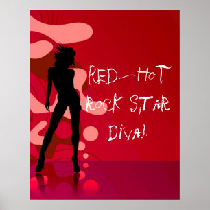 Poster Red Hot Rock Star Diva