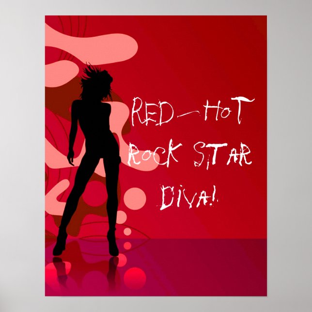 Poster Red Hot Rock Star Diva (Devant)