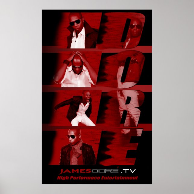 Poster RED James Dore fond noir (Devant)