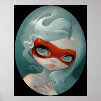Poster Red Mask ART IMPRIMER Rococo Lowbrow Art