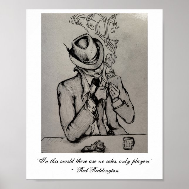 Poster Red Reddington Sketch (Devant)