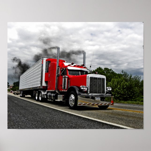 Poster Red & Rollin' Peterbilt (Devant)