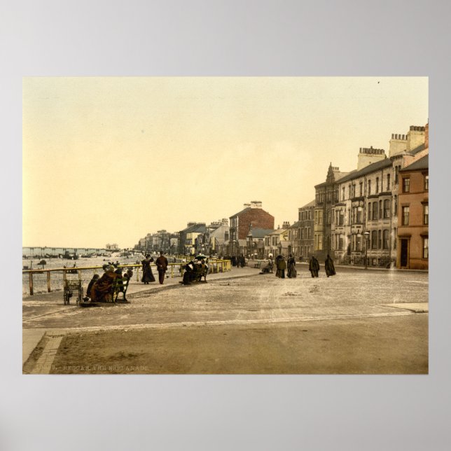 Poster Redcar Esplanade II, Yorkshire, Angleterre (Devant)