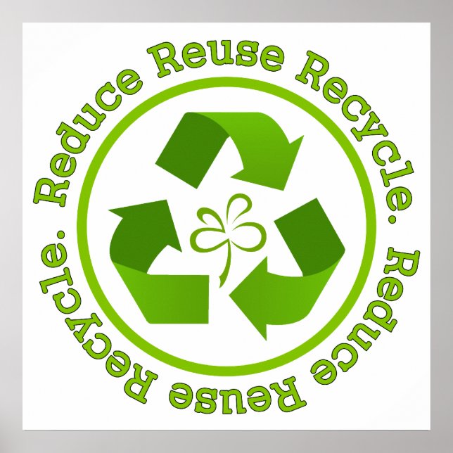 Poster Réduire la réutilisation du recyclage (Devant)
