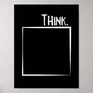 Poster Réfléchissez À L'Extérieur De La Boîte Typographie