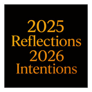 Poster Reflections Intentions 2026 Gold Goal Planner 