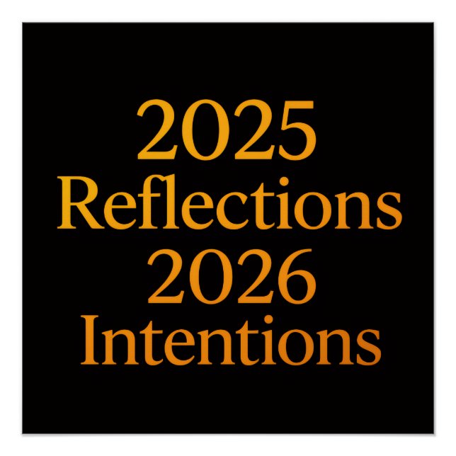 Poster Reflections Intentions 2026 Gold Goal Planner  (Devant)