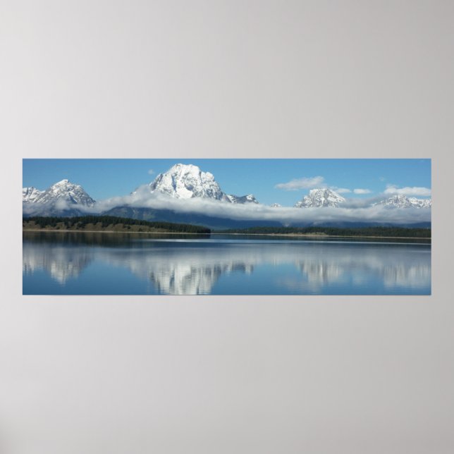 Poster Reflet du mont Moran dans le Grand Teton (Devant)