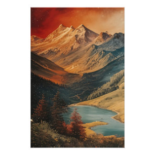 Poster Reflets du lac mystique