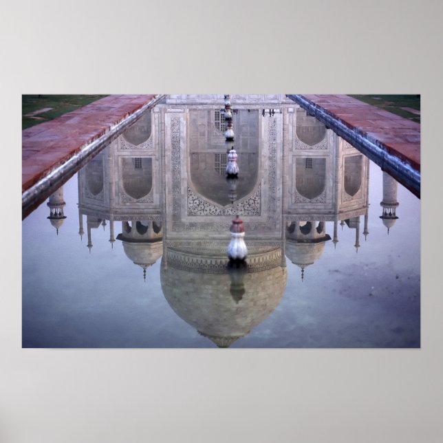 Poster réflexion du Taj Mahal, Agra, Uttar Pradesh, (Devant)