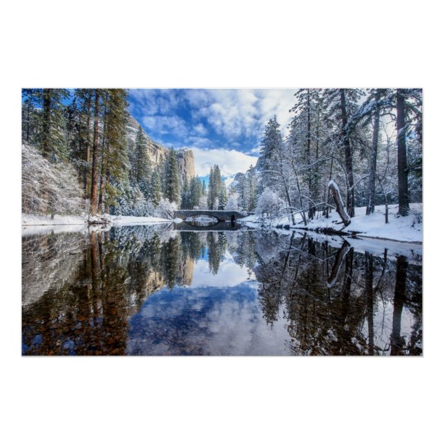 Poster Réflexion hivernale à Yosemite (Devant)