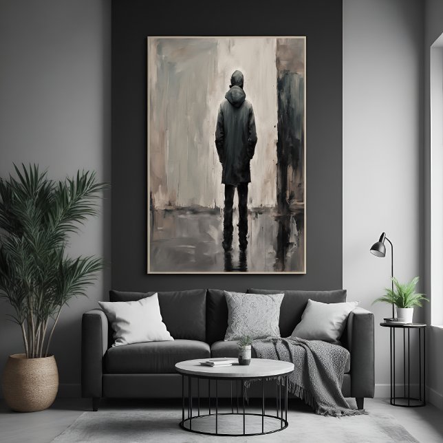 Poster Réflexion solitaire - Art minimaliste (Créateur téléchargé)