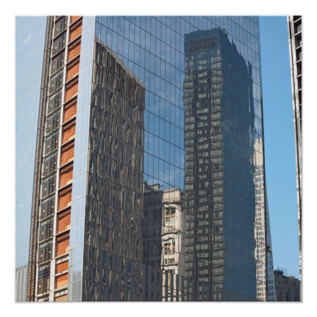 Poster Réflexions Bâtiment du bureau New York (Devant)