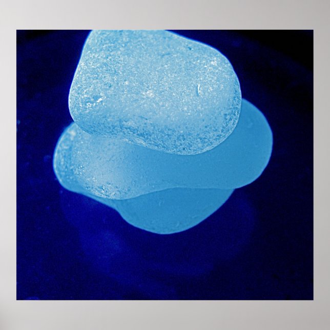 Poster Réflexions bleues Imprimer (Devant)