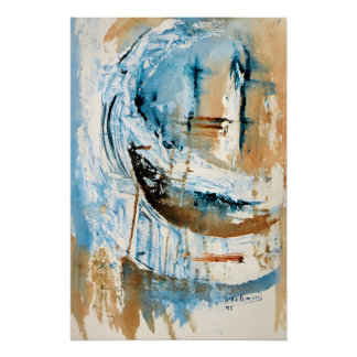 Poster Réflexions de Bleu et Oker