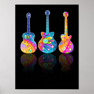 POSTER RÉFLEXIONS GUITAR