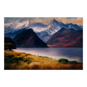 Poster Réflexions sur le coucher du soleil