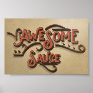 Poster Regard rustique de sauce impressionnante