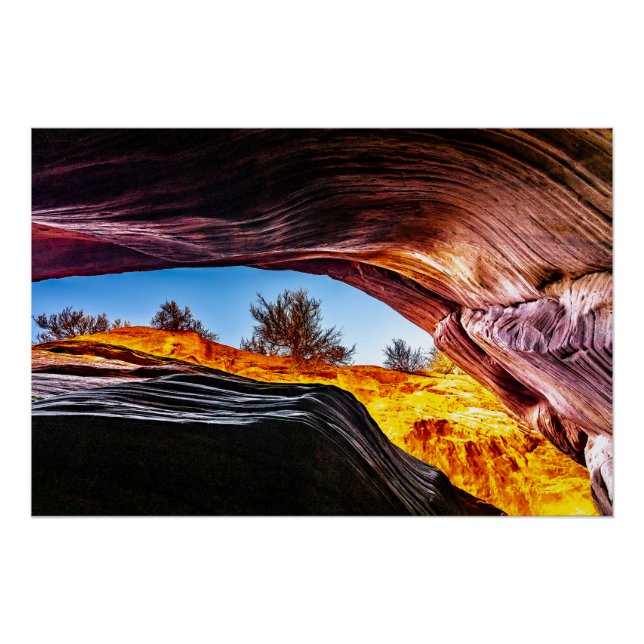Poster Regardant vers le haut dans le canyon Peekaboo (Devant)
