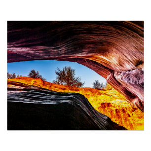 Poster Regardant vers le haut dans le canyon Peekaboo Glo