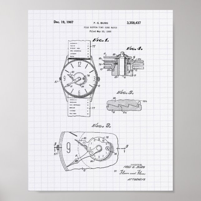 Poster Regarder 1966 Art Brevet - Poivre Lined (Devant)