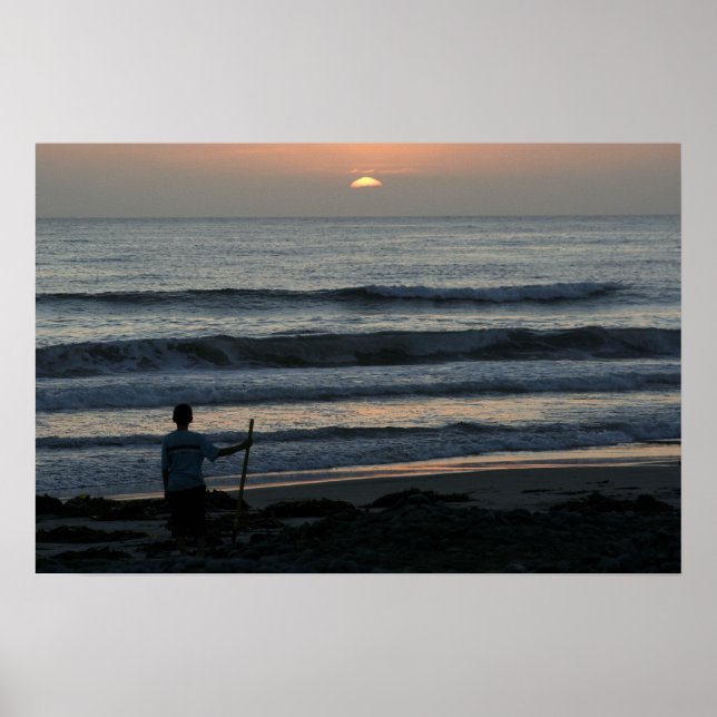 Poster Regarder l'affiche du coucher du soleil (Devant)