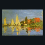 Poster Regatta at Argenteuil by Claude Monet<br><div class="desc">Regatta at Argenteuil (1872) by Claude Monet is a vintage impressionism fine art nautical painting. You can see the reflection of the sailboats in the lake water. A maritime seascape with a yacht or boat race on a sunny summer season day. About the artist: Claude Monet (1840-1926) was a founder...</div>