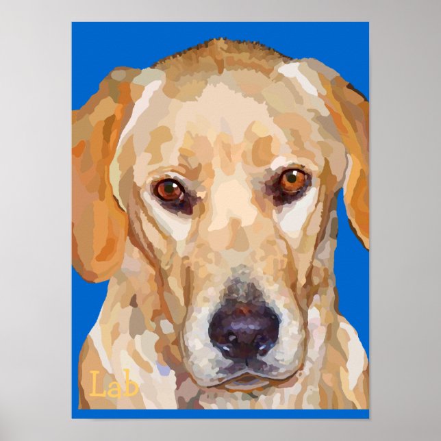 Poster "Reggie" du Labrador Retriever (Devant)