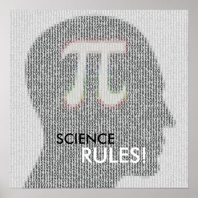 Poster RÈGLES SCIENTIFIQUES | numéro de pi mathématique (Devant)
