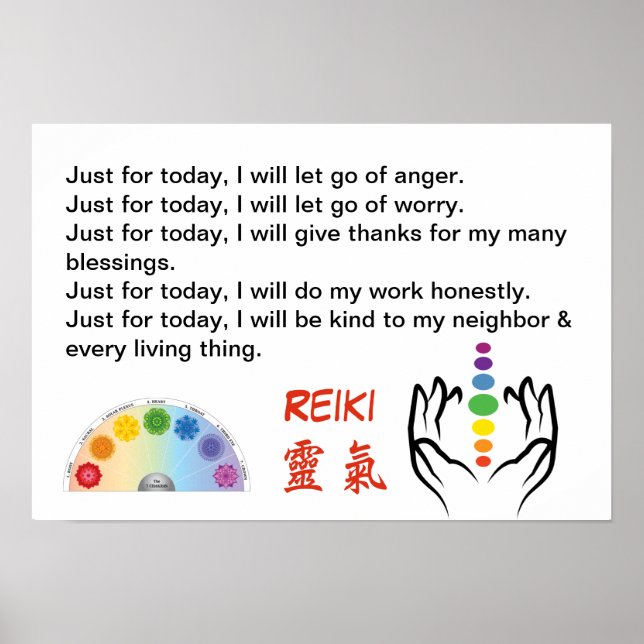 Poster Reiki/Chakra (Devant)