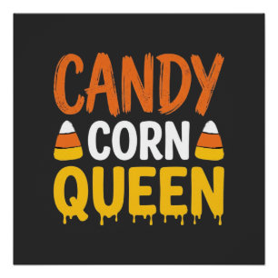 Poster Reine Candy Corn Graphique Halloween_1