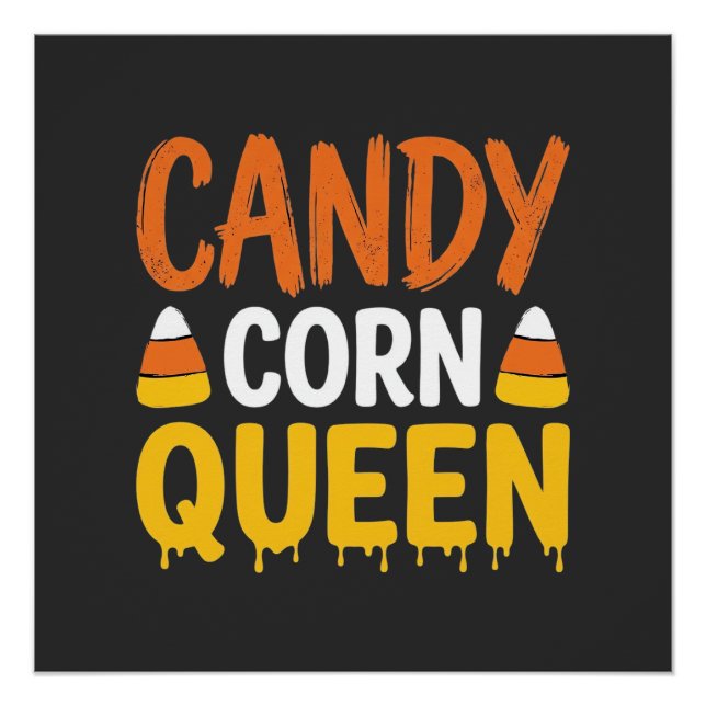 Poster Reine Candy Corn Graphique Halloween_1 (Devant)