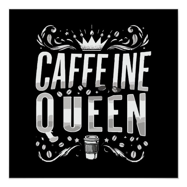 Poster reine de caféine (Devant)