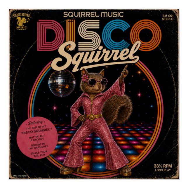 Poster Reine Écureuil Disco (Devant)