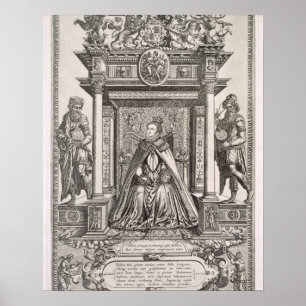 Poster Reine Elizabeth I (1533-1603) en tant que Patron d