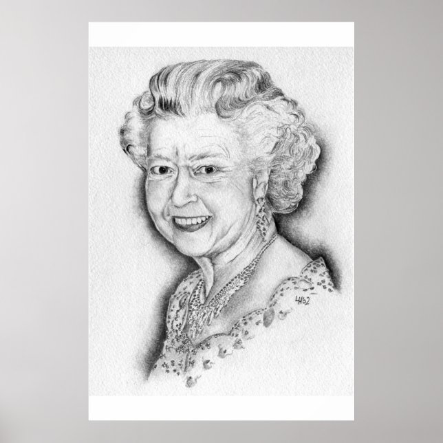 Poster Reine Elizabeth II (Devant)