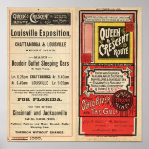 Poster Reine et itinéraire en croissant