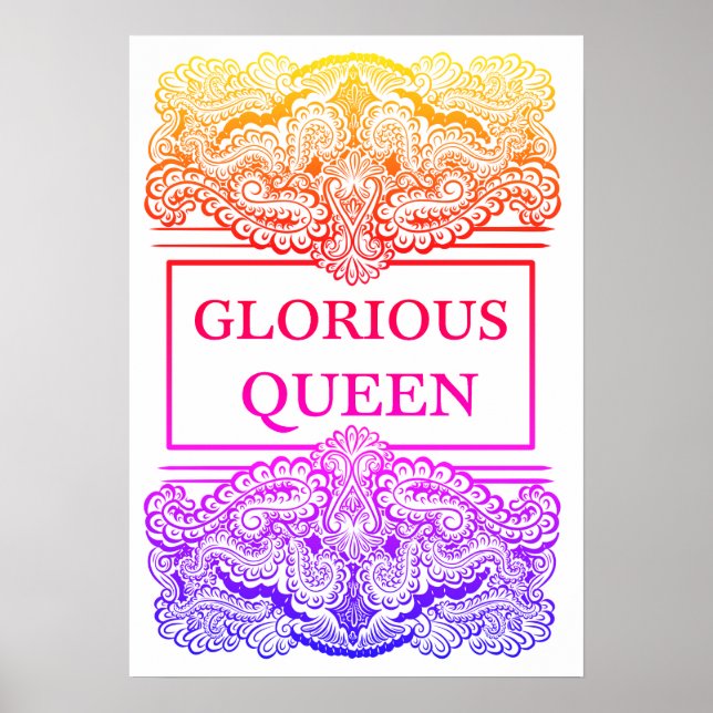 Poster REINE GLORIEUSE - Citation positive (Devant)