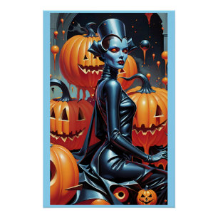 Poster Reine sorcière du week-end de la mode d'automne