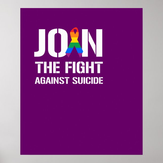 Poster Rejoignez la lutte contre le suicide LGBT (Devant)