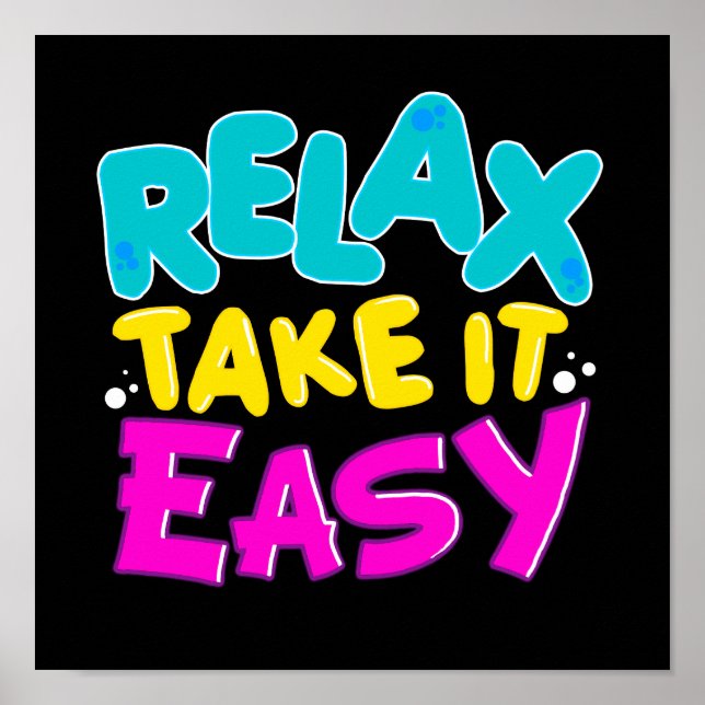 POSTER RELAX TAKE IT EASY copie (Devant)