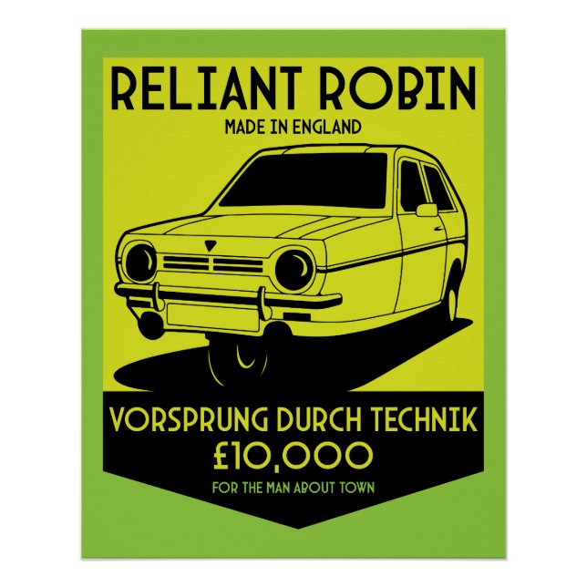 Poster Reliant Robin Owners Club (Devant)