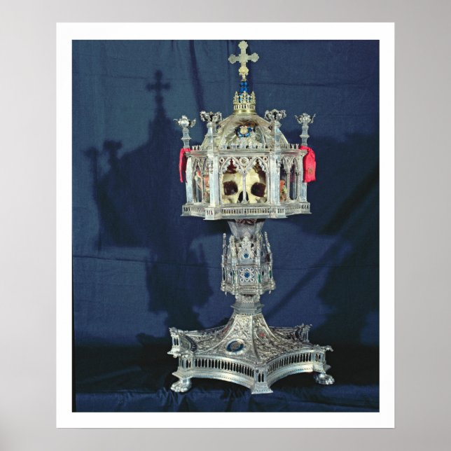 Poster Reliquaire de St. Barbara, 14e-15e siècle (silve (Devant)