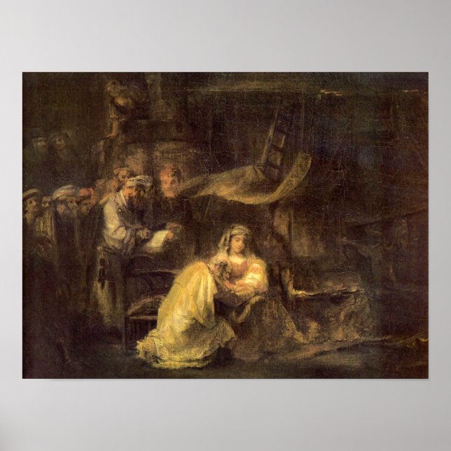 Poster Rembrandt - Circoncision du Christ (Devant)