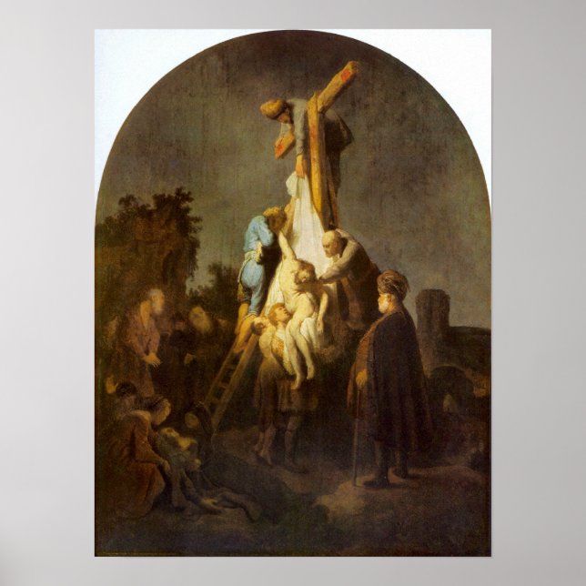 Poster Rembrandt Harmenszoon van Rijn - Crucifixion (Devant)