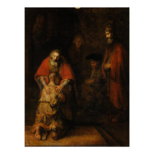 Poster Rembrandt van Rijn Retour du fils prodigue